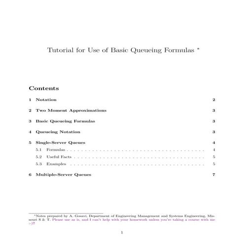 Queuing formulas to evaluate throughputs and servers