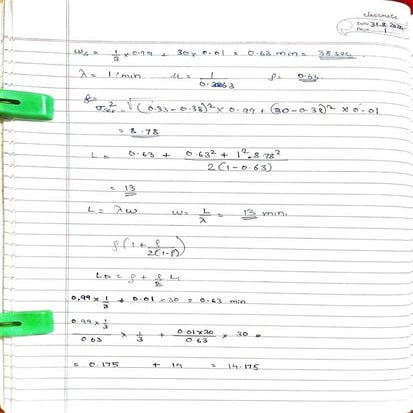 Queuing theory 1 : Notes | PDF