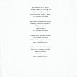 Que vivan a paz e o amor