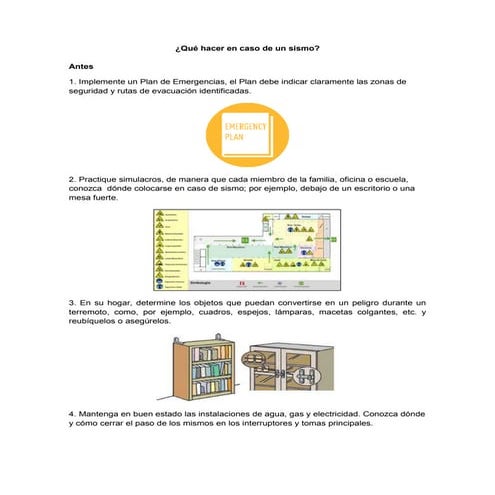 Qué hacer durante y después sismo cip