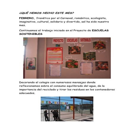 Qué hemos hecho este mes febrero  14 15