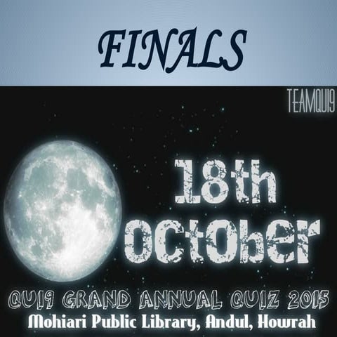 Junior Finals Qui9 Grand Annual Quiz 2015