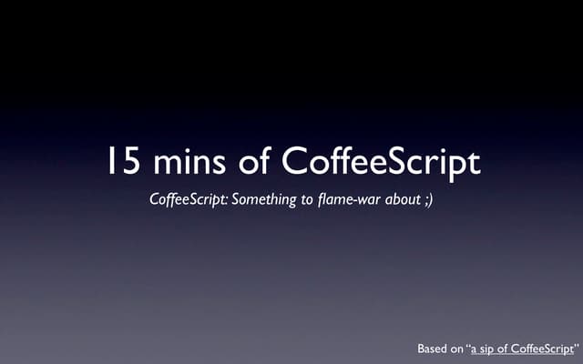 Quick coffeescript