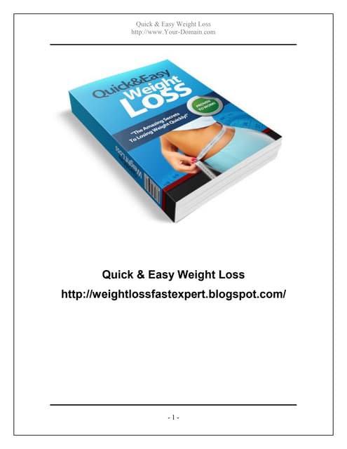 Quick easy weight loss. | PDF