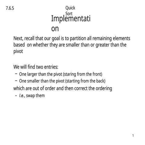 quick-sort-complete-example-DS Lecture Notes. | PPT