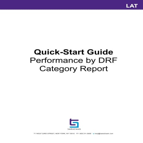Performance by DRF category report 