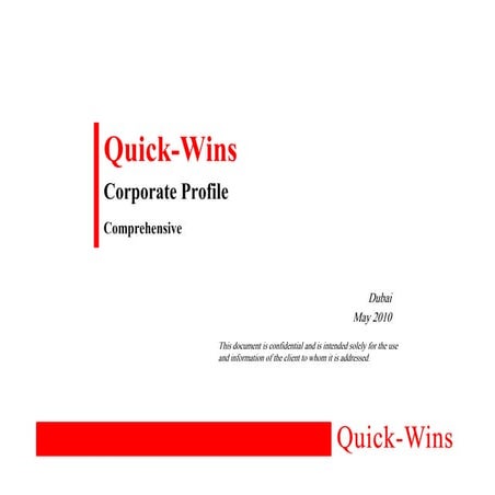 Quick wins corporate-profile_comprehensive_11052010