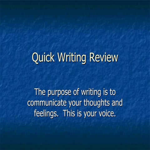 Quick  Writing