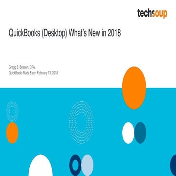 Webinar: Quick books What's New in 2018 - 2018-2-13