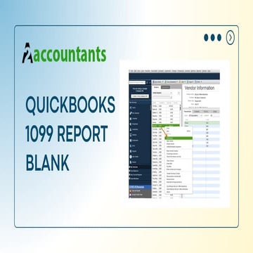 Effective Method to Fix If QuickBooks 1099 Report Blank