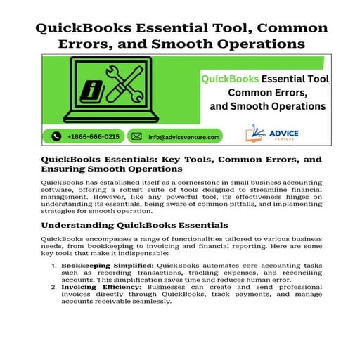 QuickBooks Essential Tool, Common Errors, and Smooth Operations.pdf
