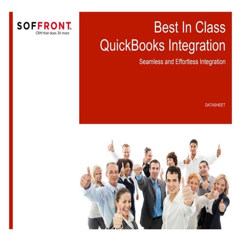 Soffront Quickbooks integration