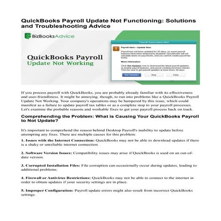 Urgent Fix: QuickBooks Payroll Update Not Working