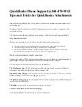 QuickBooks Phone Support @844-470-9942: Tips and Tricks for QuickBooks Attachments