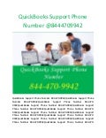 QuickBooks Support Phone Number 8444709942