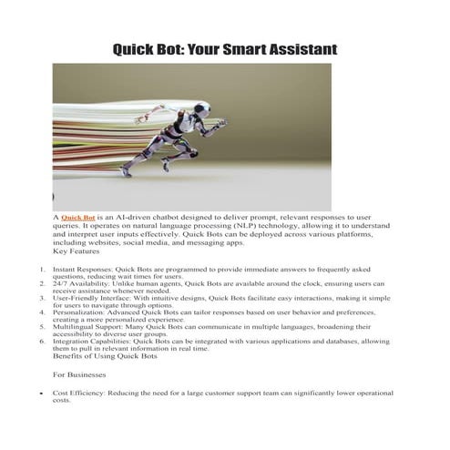 Quick Bot: Your Smart Assistant Guide Co