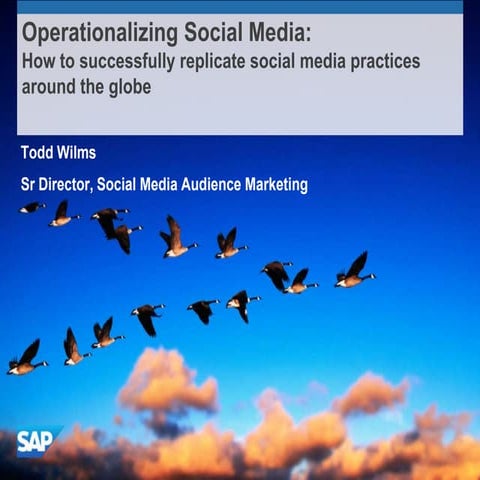 Quick case for operationalizing social media