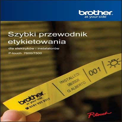 Poradnik - etykieta port za pomocą drukarki PT-7500 lub 7600VP | PDF