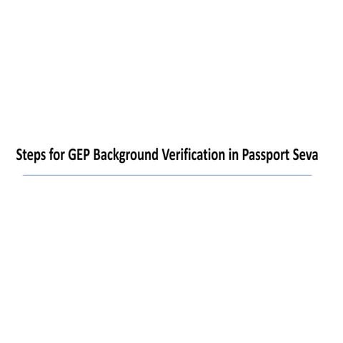 Steps to apply for background verification