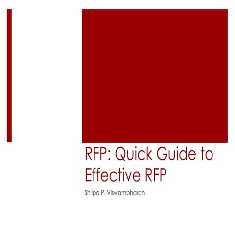 Quick guide to effective RFP creation