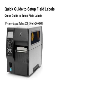 Quick guide to setup field barcode labels | DOCX