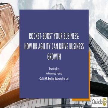 ROCKET-BOOST YOUR BUSINESS:  HOW HR AGILITY CAN DRIVE BUSINESS GROWTH