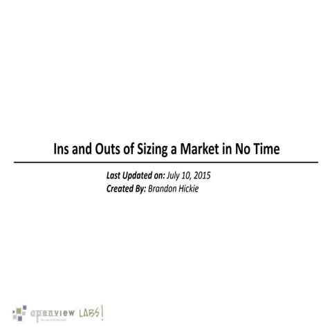 8 Quick Market Sizing Approaches