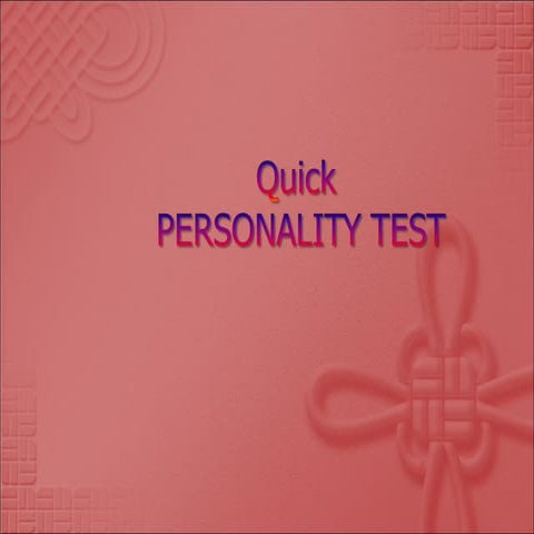 Quick Personality Test