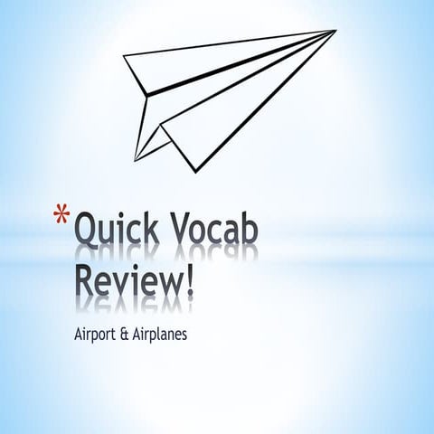 Quick quiz airport Vocabulary