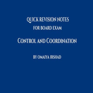 QUICK REVISION NOTES CONTROL AND COORDINATION.pdf