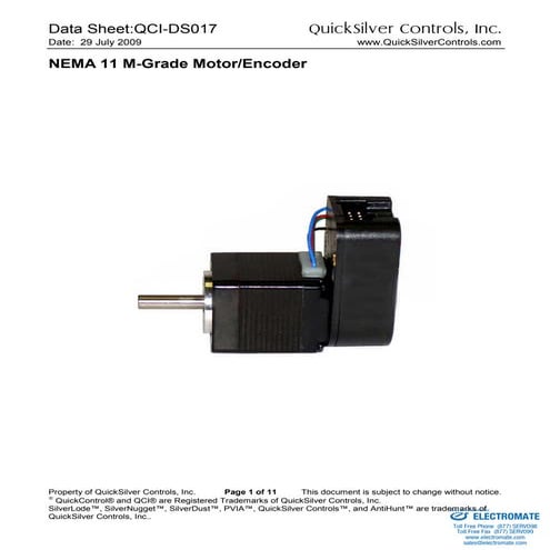 QuickSilver Controls QCI-DS007 QCI-A17 | PDF