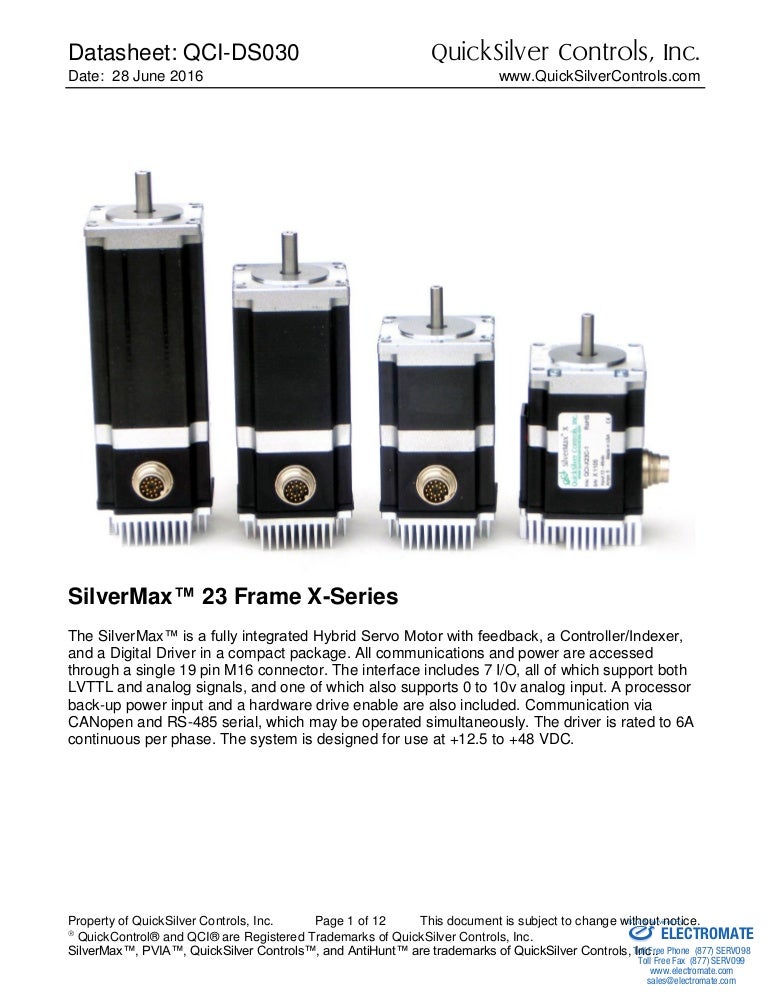 QuickSilver Controls QCIDS030 QCIX23