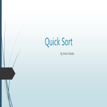 Quick sort | PPT