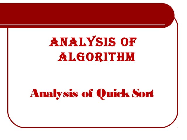 Quick sort
