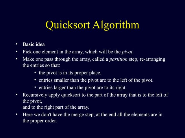 Quicksort
