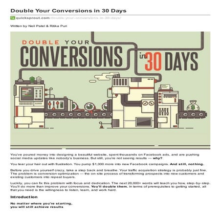 Double Your Conversions in 30 Days