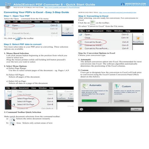 Able2Extract PDF Converter 8- Quick Start Guide