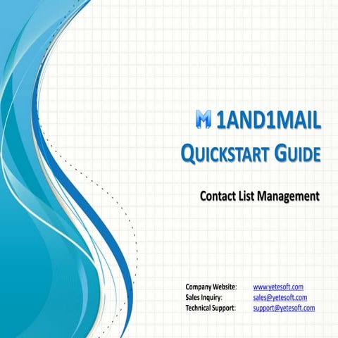 1and1Mail Quickstart Guide - Contact List Management