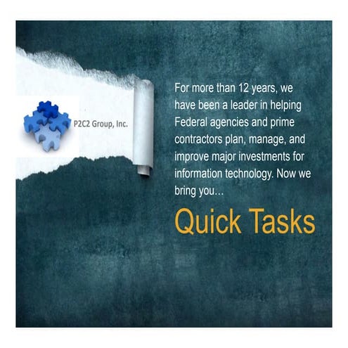 P2C2 Group's Quick Tasks for IT Enterprise Management