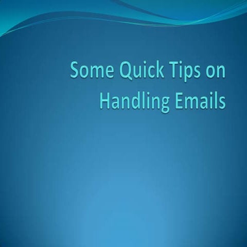 Effective Use of Email