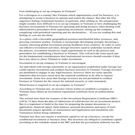 Quick Tips for Foreigners to Set up Company in Vietnam and Comply.docx