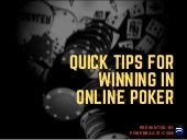 poker quick tips