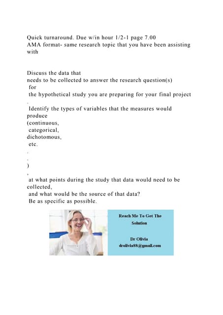 Quick turnaround. Due win hour 12-1 page 7.00AMA format- same re.docx
