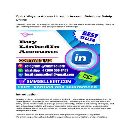 Where to Access LinkedIn Account Solutions Safely Online.pdf