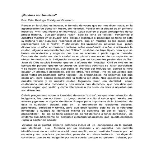 Quienes son los otros. rodrigo