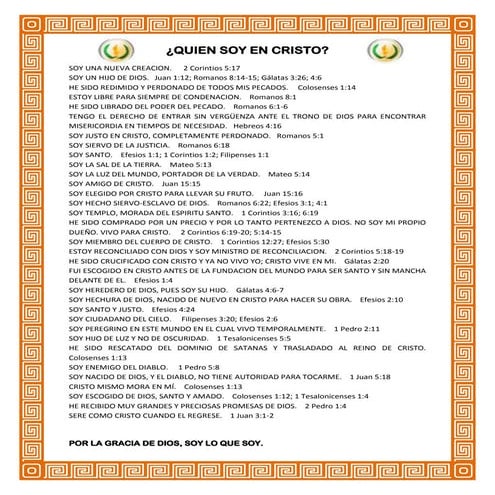 Quien soy en cristo