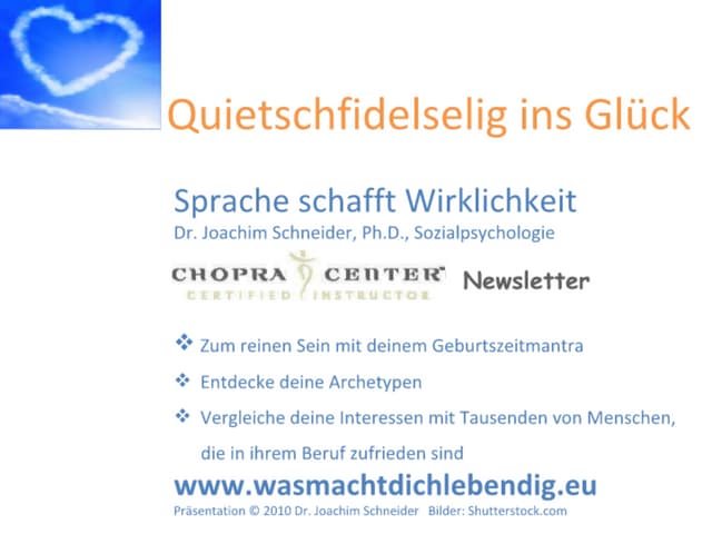 Quietschfidelselig ins Glück 