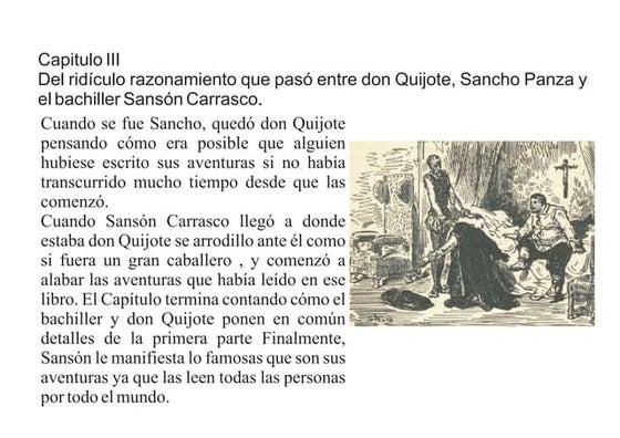 Cap 4 segunda parte quijote | PPT