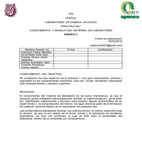 Quimica aplicada labora