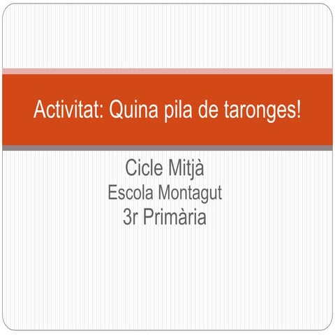 Quina pila de taronges!